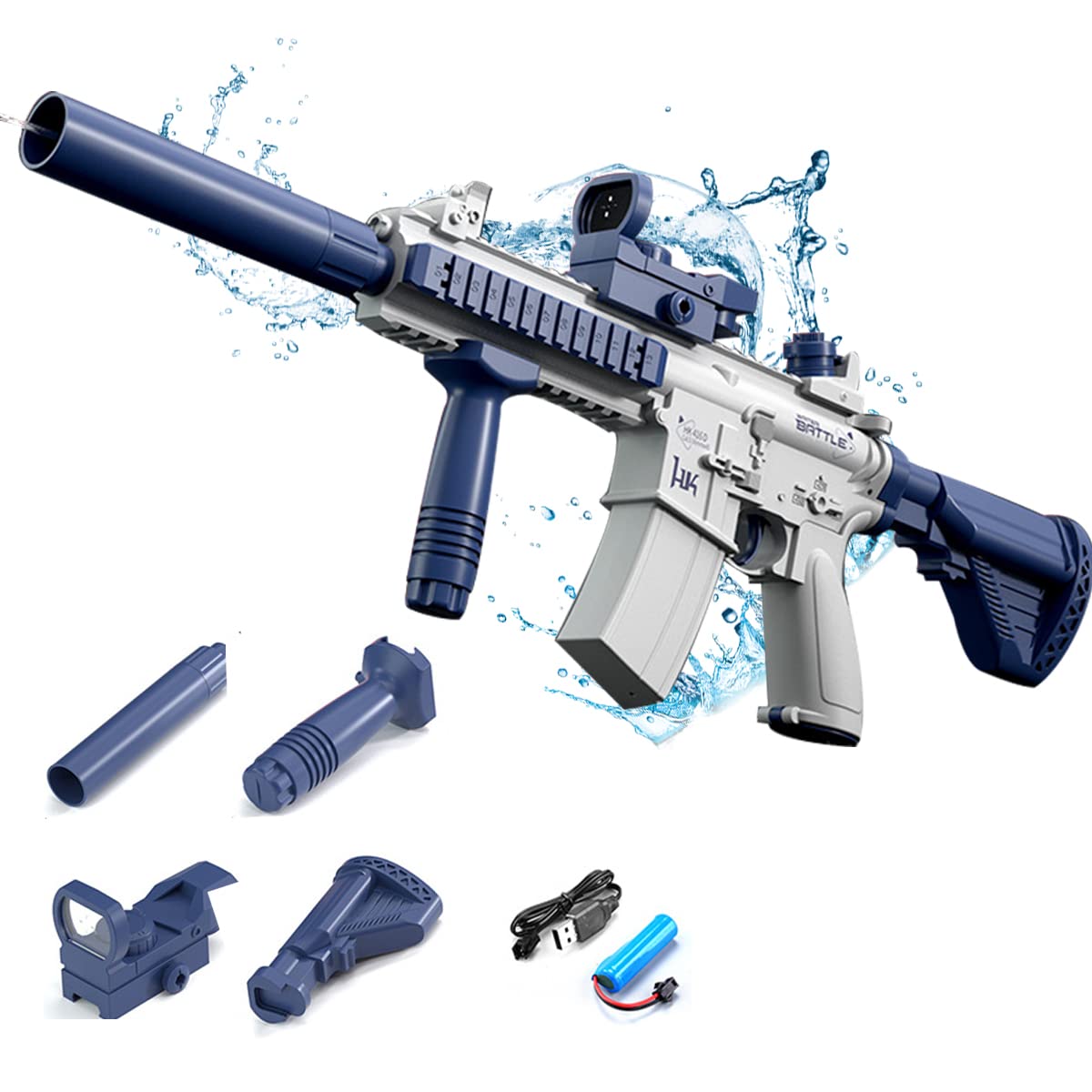 M416 Electric Automatic Water Gun Toy - Splash Blaster Water Gun